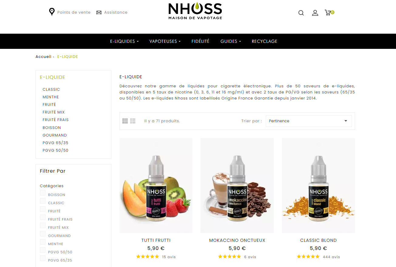 Site web Nhoss